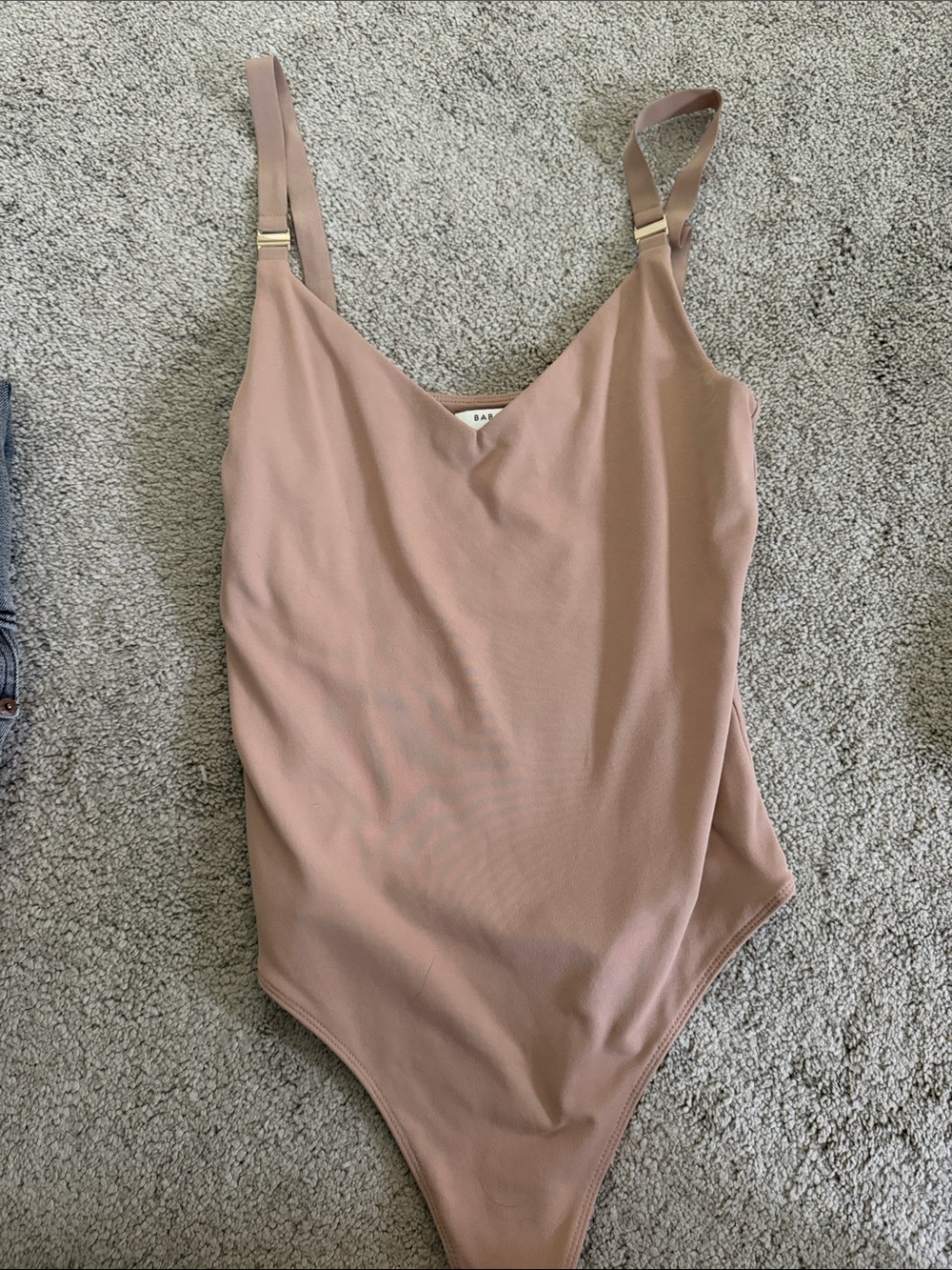 Aritzia Mauve Pink V-Neck Bodysuit
